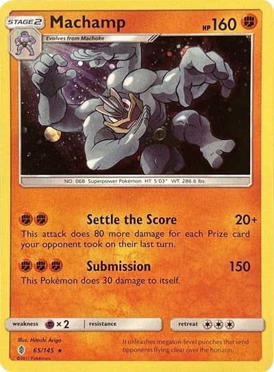 Machamp - 65/145 (Cosmos Holo) (Blister Exclusives) Near Mint Holofoil