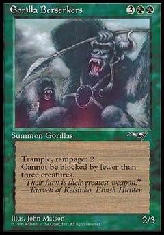 Gorilla Berserkers (Mouth Open) (Alliances) Light Play