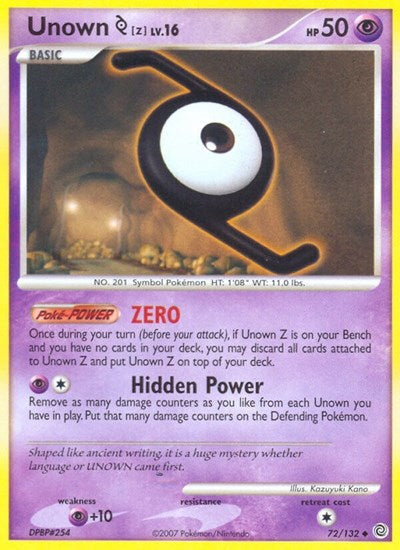 Unown (Z) (Secret Wonders) Medium Play