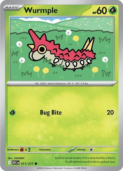 Wurmple (ME: Ascended Heroes) Near Mint - Nick Nack's Full Frontal Attack