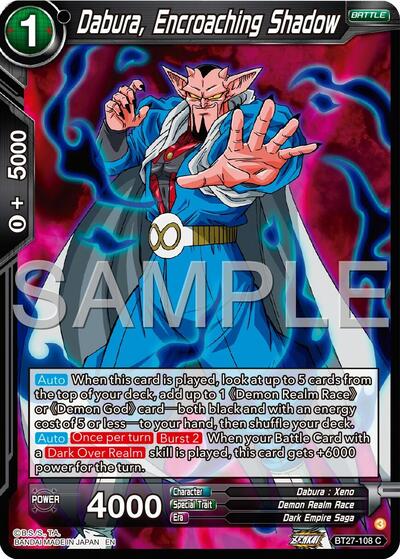 Dabura, Encroaching Shadow (History of Z) Near Mint