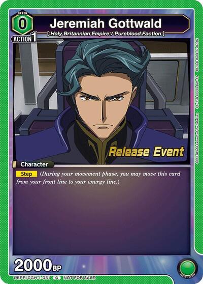 Jeremiah Gottwald (051) (Code Geass: Lelouch of the Rebellion Release Event Cards) Near Mint