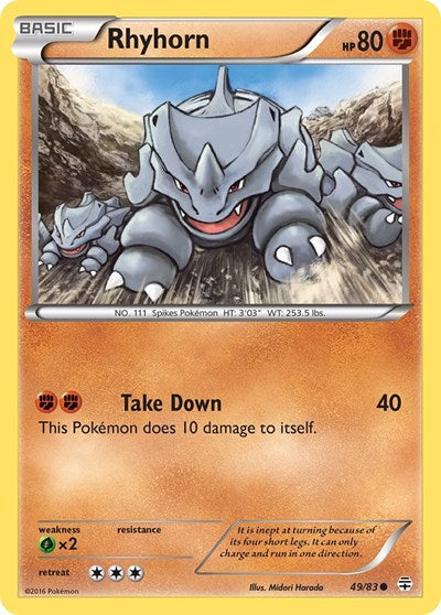 Rhyhorn (Generations) Near Mint Reverse Holofoil