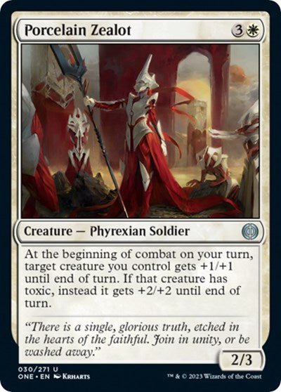 Porcelain Zealot (Phyrexia: All Will Be One) Near Mint - Nick Nack's Full Frontal Attack