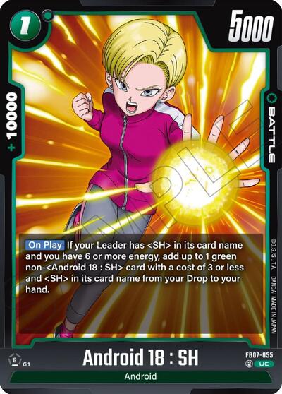 Android 18 : SH (Wish For Shenron) Near Mint - Nick Nack's Full Frontal Attack