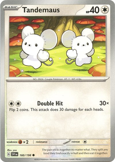 Tandemaus - 160 (Scarlet and Violet: Base Set) Near Mint