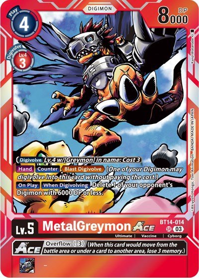 MetalGreymon Ace (Blast Ace) Near Mint Foil - Nick Nack's Full Frontal Attack