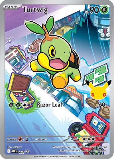 Turtwig - 040 (ME: Mega Evolution Promo) Near Mint Holofoil - Nick Nack's Full Frontal Attack