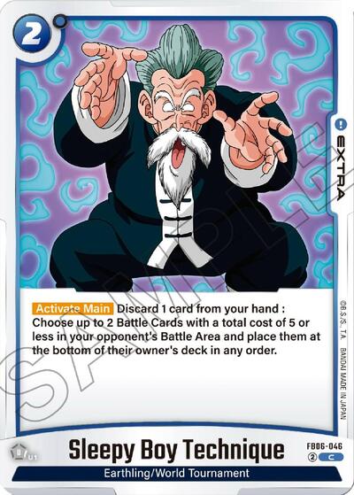 Sleepy Boy Technique (Rivals Clash) Near Mint - Nick Nack's Full Frontal Attack