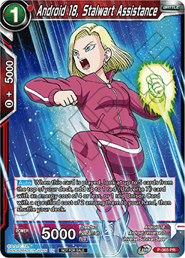 Android 18, Stalwart Assistance (Unison Warrior Series Boost Tournament Pack Vol. 7) (P-365) [Tournament Promotion Cards]