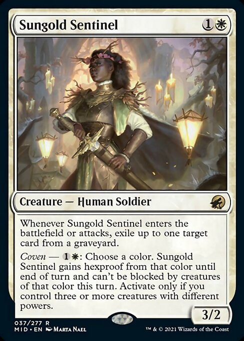Sungold Sentinel (Innistrad: Midnight Hunt) Near Mint - Nick Nack's Full Frontal Attack