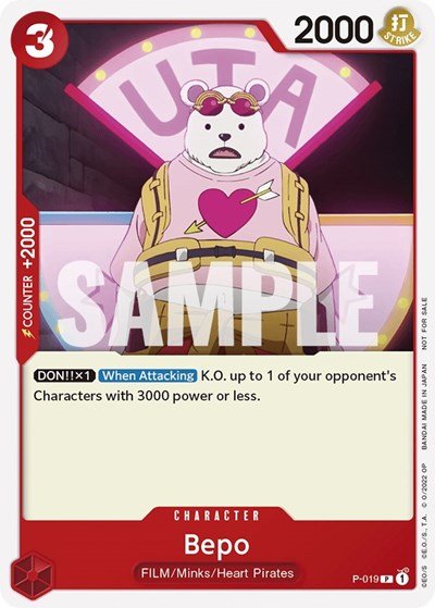 Bepo (One Piece Film Red) (One Piece Promotion Cards) Near Mint - Nick Nack's Full Frontal Attack