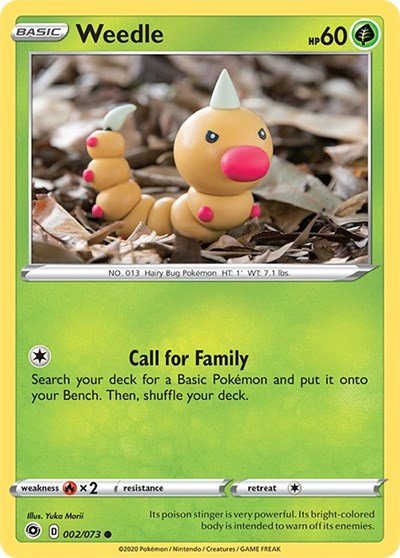 Weedle (Champion's Path) Near Mint - Nick Nack's Full Frontal Attack