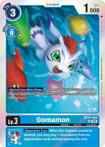 Gomamon (Blast Ace) Near Mint Foil - Nick Nack's Full Frontal Attack