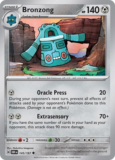 Bronzong (Scarlet and  Violet: Obsidian Flames) Near Mint