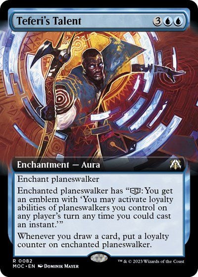 Teferi's Talent (Extended Art) (Commander: March of the Machine) Near Mint Foil - Nick Nack's Full Frontal Attack