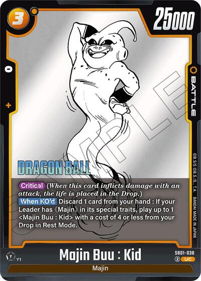 Majin Buu : Kid SB01-038 (Manga Booster 01) Near Mint