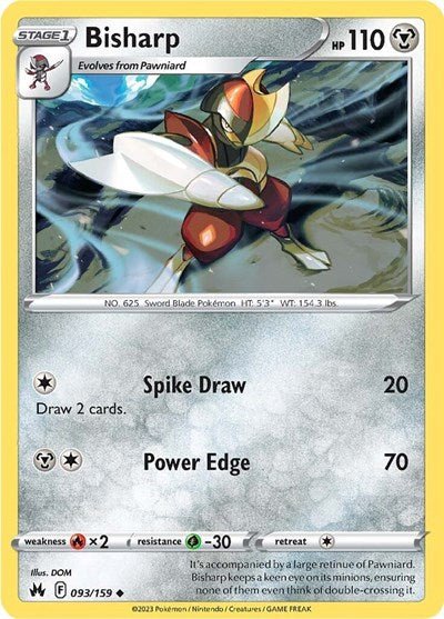 Bisharp (Crown Zenith) Near Mint Reverse Holofoil - Nick Nack's Full Frontal Attack