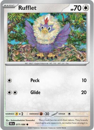 Rufflet (SV: Black Bolt) Near Mint - Nick Nack's Full Frontal Attack