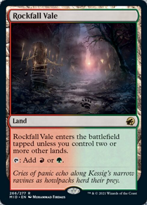 Rockfall Vale (Innistrad: Midnight Hunt) Near Mint - Nick Nack's Full Frontal Attack