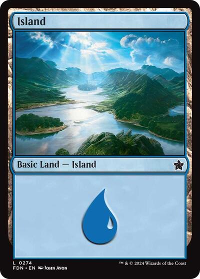 Island (0274) (Foundations) Near Mint Foil