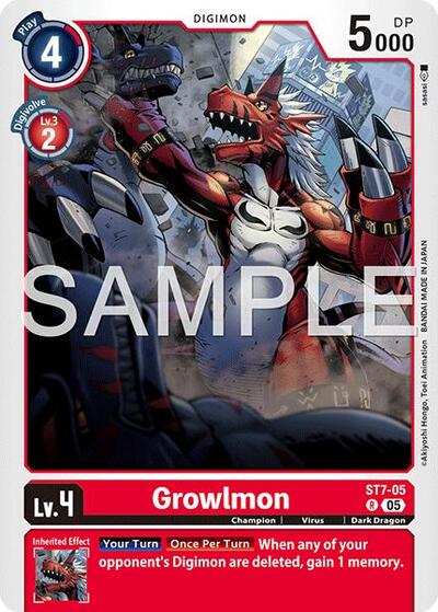Growlmon (Reprint) (Advanced Booster Digimon Generation) Near Mint Foil - Nick Nack's Full Frontal Attack