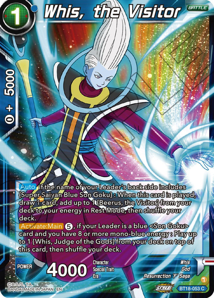 Whis, le visiteur (BT18-053) [Dawn of the Z-Legends] 