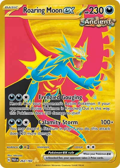 Roaring Moon ex - 262 (Scarlet and Violet: Paradox Rift) Near Mint Holofoil