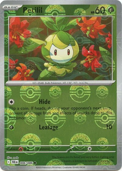 Petilil (Poke Ball Pattern) (SV: Black Bolt) Near Mint Holofoil - Nick Nack's Full Frontal Attack