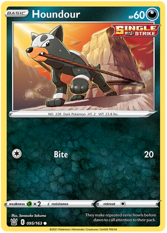 Houndour (095/163) [Épée et bouclier : styles de combat] 