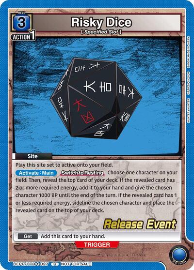 Risky Dice (027) (Hunter x Hunter Release Event Cards) Near Mint - Nick Nack's Full Frontal Attack