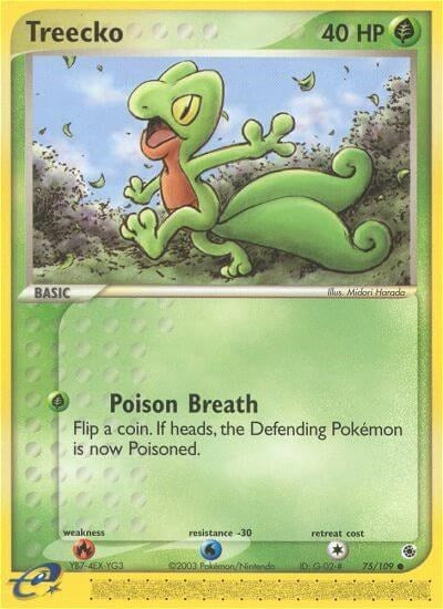 Treecko - 75 (Ruby and Sapphire) Light Play