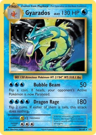 Gyarados (XY - Evolutions) Near Mint Reverse Holofoil