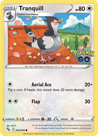 Tranquill (Pokemon GO) Near Mint - Nick Nack's Full Frontal Attack