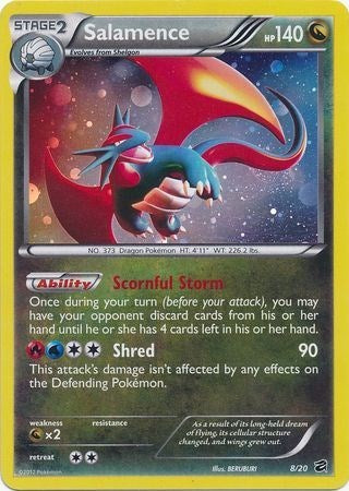 Salamence - 8/20 (Cosmos Holo) (Blister Exclusives) Light Play Holofoil