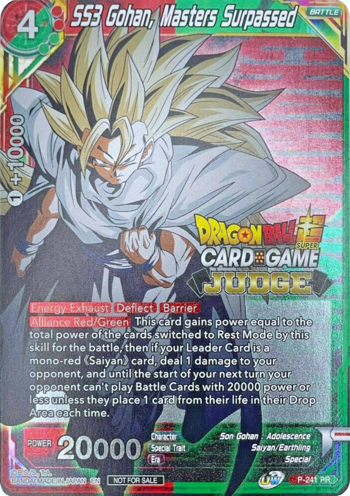 SS3 Gohan, Maestros Superados (Nivel 2) (P-241) [Tarjetas de Promoción] 