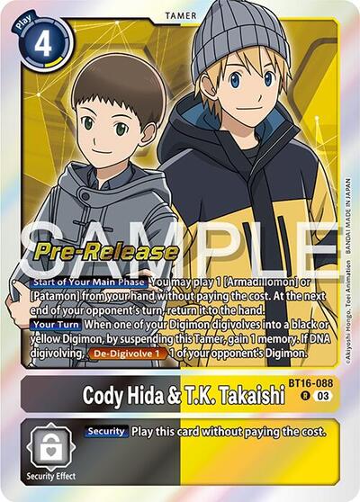 Cody Hida and T.K. Takaishi (Beginning Observer Pre-Release Cards) Near Mint Foil