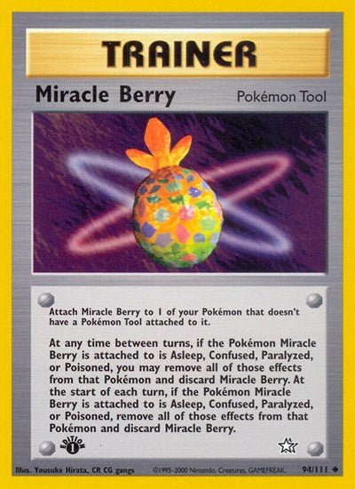 Miracle Berry (Neo Genesis) Light Play 1st Edition - Nick Nack's Full Frontal Attack