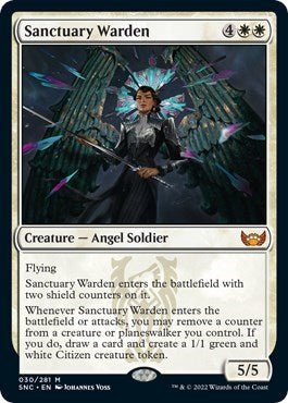 Sanctuary Warden (Streets of New Capenna) Near Mint - Nick Nack's Full Frontal Attack