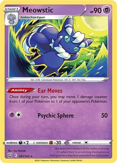 Meowstic (SWSH05: Battle Styles) Near Mint Holofoil - Nick Nack's Full Frontal Attack