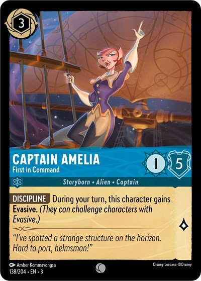 Captain Amelia - First in Command (Into the Inklands) Near Mint - Nick Nack's Full Frontal Attack