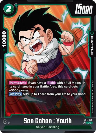 Son Gohan : Youth (Ultra Limit) Near Mint
