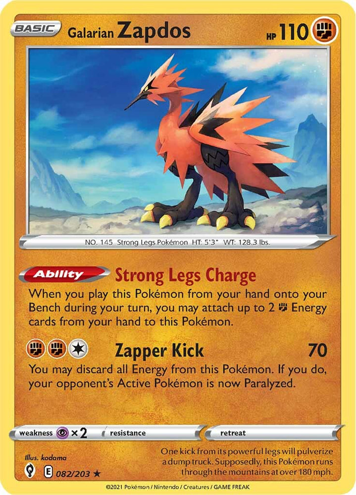 Galarian Zapdos (082/203) [Épée et bouclier : Cieux en évolution] 