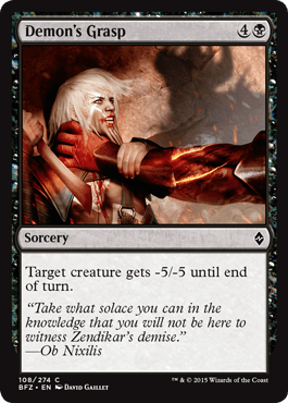 Demon's Grasp (Battle for Zendikar) Near Mint - Nick Nack's Full Frontal Attack