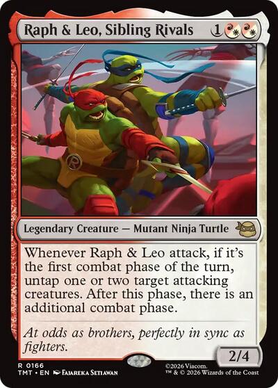 Raph & Leo, Sibling Rivals (Teenage Mutant Ninja Turtles) Near Mint Foil - Nick Nack's Full Frontal Attack