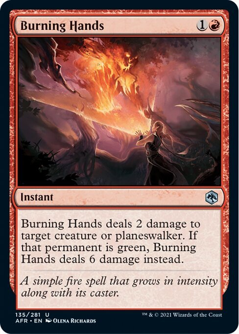 Burning Hands (Adventures in the Forgotten Realms) Near Mint - Nick Nack's Full Frontal Attack
