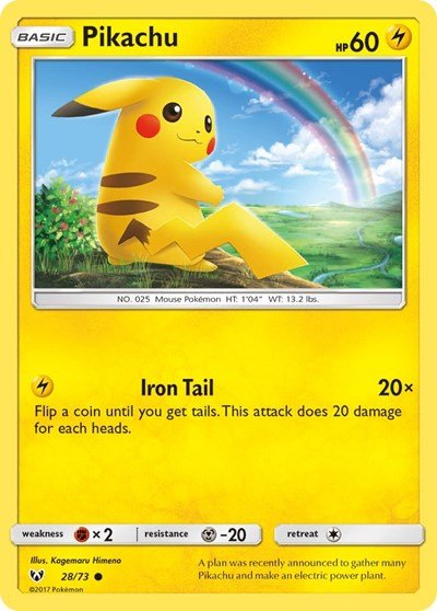 Pikachu (Shining Legends) Damaged / Poor - Nick Nack's Full Frontal Attack