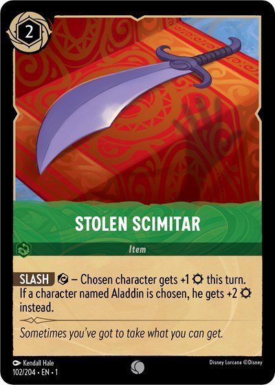 Stolen Scimitar (The First Chapter) Near Mint - Nick Nack's Full Frontal Attack