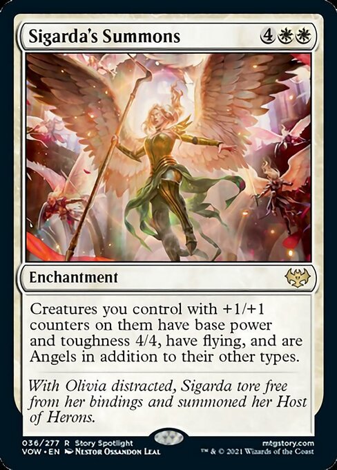 Sigarda's Summons (Innistrad: Crimson Vow) Near Mint Foil - Nick Nack's Full Frontal Attack