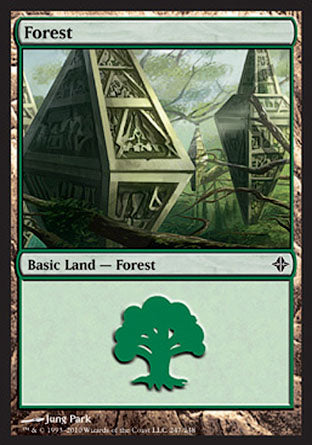 Forest (247) (Rise of the Eldrazi) Light Play